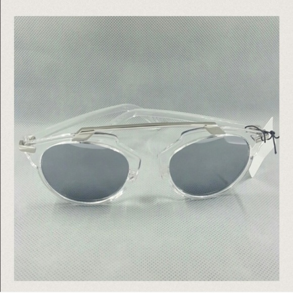 Clear Round Mirror Lens Sunglasses - Picture 1 of 6